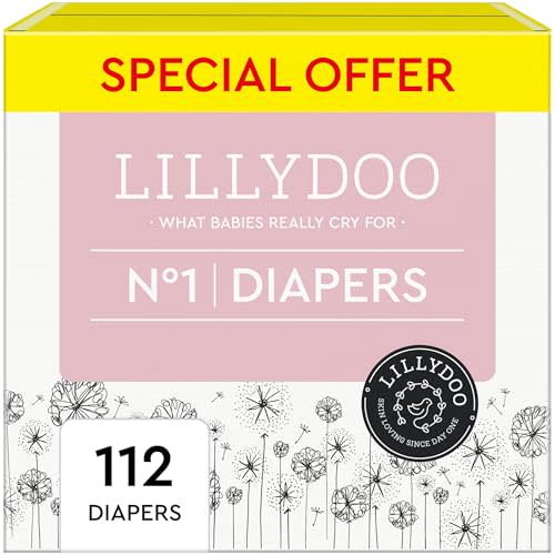 Diapers - Size 1 (4-11 lbs), Half-Monthly Supply (224 Count),Skin-Friendly, Ultra Soft, Chlorine-Free & Absorbent Baby Diapers