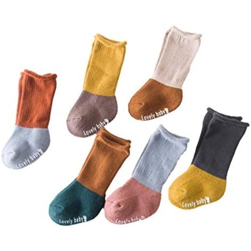 Ashmyova Baby Boys Girls Anti Slip Socks Toddler Winter Thick Wool Socks, Unisex Cotton Warm Socks for Newborn
