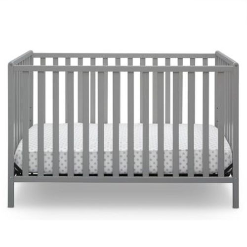 Delta Children Heartland 4-in-1 Convertible Crib - Greenguard Gold Certified - Gray