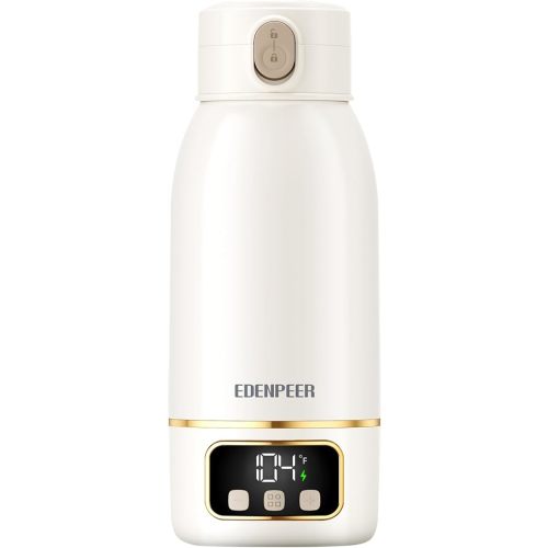 Portable Bottle Warmer for Travel, 17 OZ Formula Warmer On The Go, Milk Warmer with Precise Temperature Control for Breastmilk Water, with Fast Heating & Long Battery Life