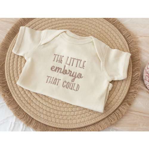 Embroidered The Little Embryo That Could Onesie® or Tshirt Embroidered Gifts for Newborn, Cute Embroidered Cute Onesie®, IVF baby onesie