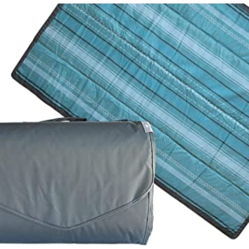 Little Unicorn – Shoreline Stripe Outdoor Blanket | 100% Polyester | Water Resistant | Simple Clean | Wipeable Material | Easy to Carry | Babies and Toddlers | Machine Washable | 5’ x 7’