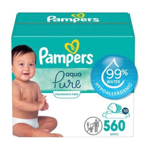 Pampers Aqua Pure Sensitive Baby Wipes - 560ct