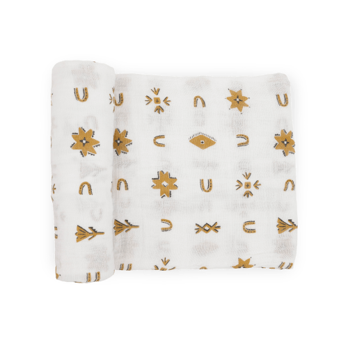 Cotton Muslin Swaddle Blanket - Conchos