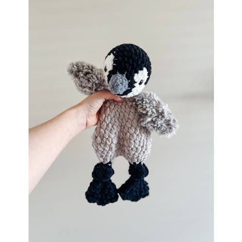 MADE TO ORDER | Penguin Snuggler, Penguin Lovey, Penguin Plush, Crochet Animal, Baby Gift