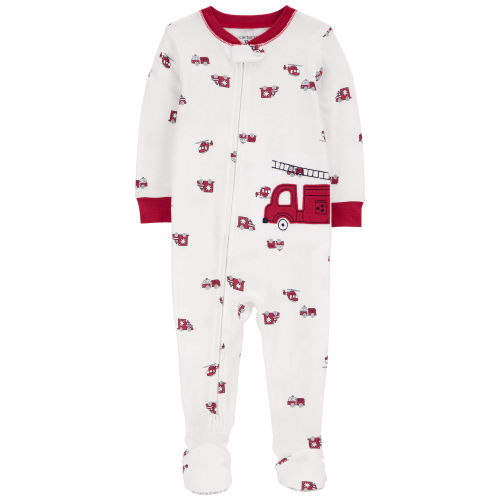 Baby 1-Piece Firetruck 100% Snug Fit Cotton Footie Pajamas
