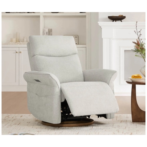 Chita Vinca Power Swivel Nursery Glider Recliner with Power Lumbar & Headrest