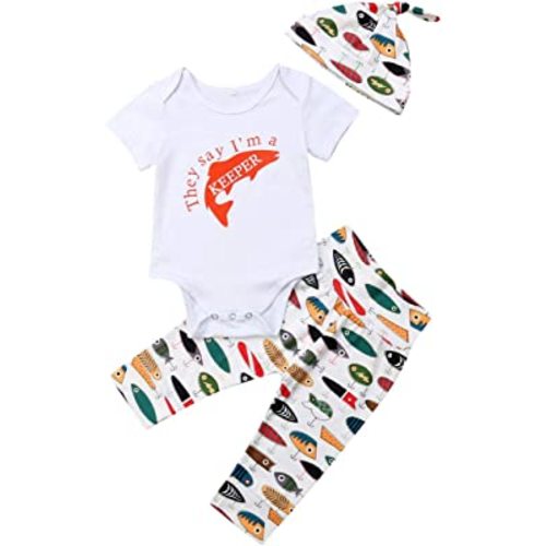 BDONDON Toddler Baby Boys Girls Outfits Fishing with Daddy Shirts