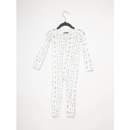 Sleep Romper - Sage/Steel Dalmatian Dot