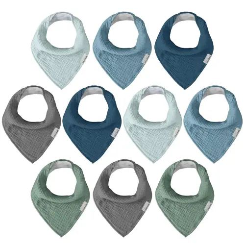 Muslin Baby Bibs for Boys,Baby Bibs for Teething and Drooling,Baby Drool Muslin Bibs,Newborn Bibs for Baby Boy Girl