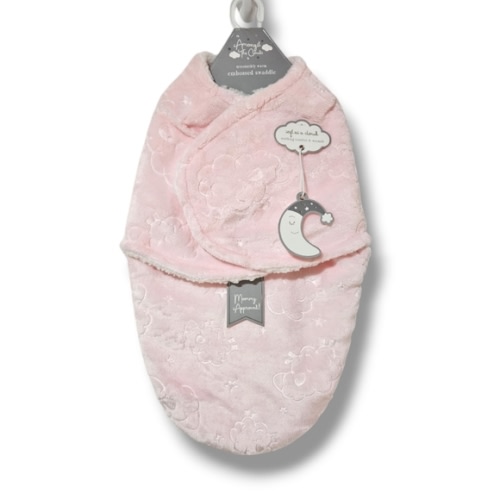 NWT Amongst the Cloud Pink Baby Girl Fleece Swaddle Size 0-3 Months