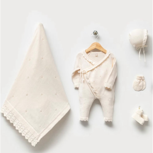 Baby Girl Coming Home Outfit Newborn Girl Coming Home Outfit Organic Baby Clothes Baby Hospital Outfit Knit Baby Clothes