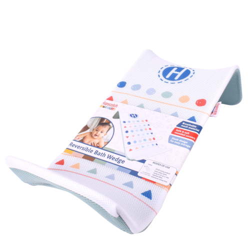 Hopscotch Lane Reversible Bath Wedge - White Mesh Infant & Baby Bathtub Seat, Ages 3-6 Months