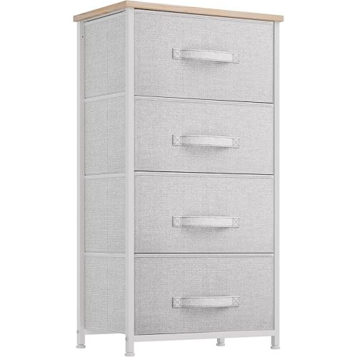 YITAHOME Dresser with 4 Drawers - Fabric Storage Tower, Organizer Unit for Bedroom, Living Room, Hallway, Closets
