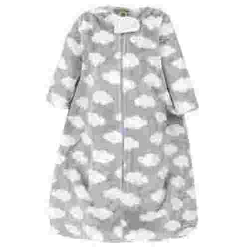 Hudson Baby Infant Plush Sleeper Sleep Sack, Wearable Blanket, Gray Clouds, 0-6 Months