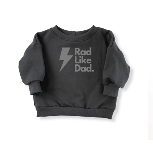 Organic Rad Like Dad Crew in Graphite