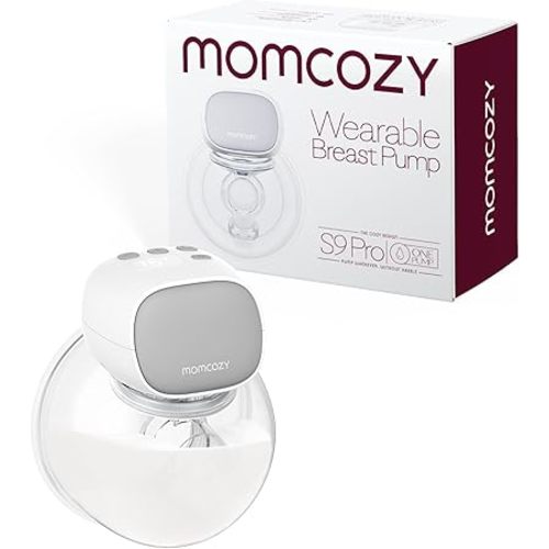 Momcozy Wireless Breast Pump – Ultra-Compact, Quiet & Rechargeable, LED Display, 2 Modes & 9 Levels, 24mm, 1-Pack