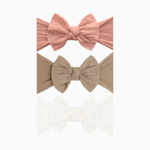 Baby Bling Classic Knot Headband Set (3 pack) - Rose Gold, Oak, And Ivory