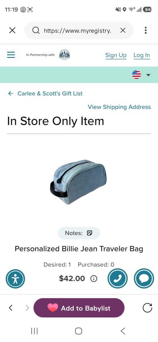 Personalized Billie Jean Traveler Bag