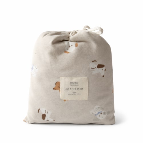 Tiny Tales Baby Fitted Cot Sheet - PUPPIES