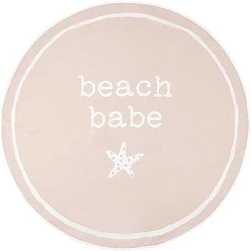 Stephan Baby Towels - Quick Dry Microfiber Infant or Toddler Beach Towel Round, 42-Inch Diameter, Pink - Beach Babe
