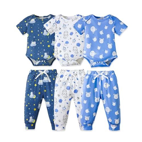 NZRVAWS Newborn Baby Boy Clothes Outfits Letter Prined Romper Pants Set Infant Baby Boy Clothing 0 3 6 9 12 18 Months