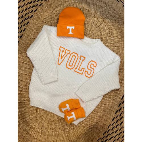 Baby/Toddler UT Vols Embroidered Sweater - Kids Customized Sports Sweaters - University of Tennessee Volunteers Childrens Gameday Outfit