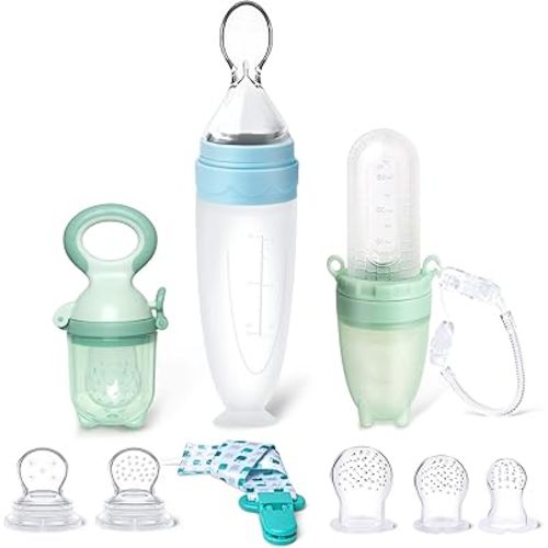Termichy Baby Fruit Feeder Pacifier: Self Feeding Baby Food Feeder for Teething Relief - Squeeze Baby Food Dispensing Spoon