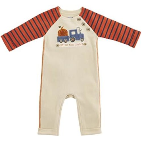 Mud Pie Baby Boys Fall Pumpkin and Tractor Bodysuit