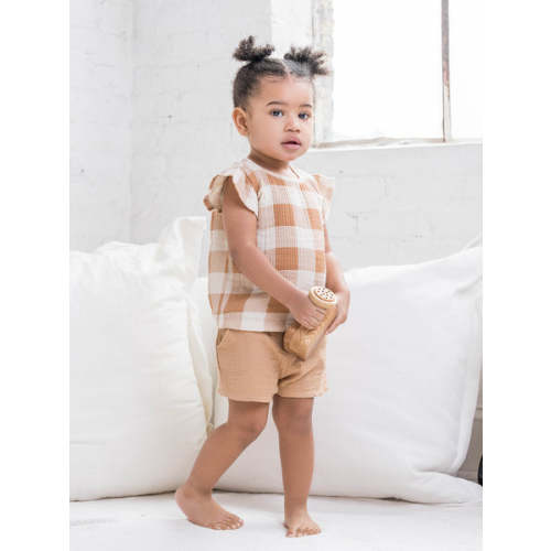 Greta Flutter Sleeve Muslin Top