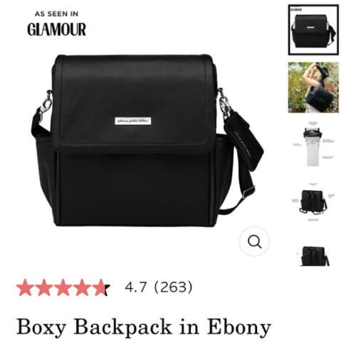Boxy Backpack in Ebony