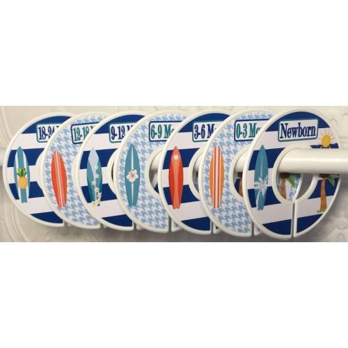 Baby Closet Clothes Dividers Surfing Surfer Surfboard Boy Girl Beach Surf Nautical Hawaiian Nursery CD883 Shower Gift