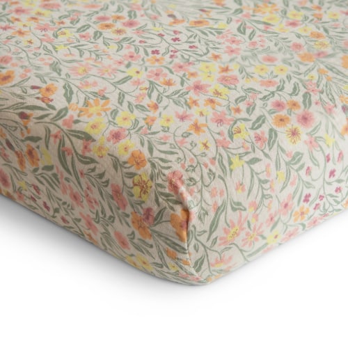 Extra Soft Muslin Crib Sheet - Pastel Blooms — The Purple Wagon