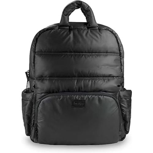 7AM Voyage Diaper Bag Backpack - Unisex Multifunctional Waterproof Travel Bag, Large Capacity Carry on Backpack with Padded Shoulder Straps, Newborn Essentials Backpack for Traveling | (Black)