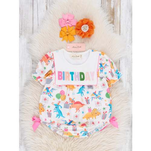 Dinosaur Birthday Party Ruffle Bubble