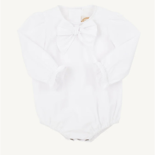Beatrice Bow Blouse & Onesie - Worth Avenue White