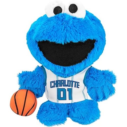 Bleacher Creatures Charlotte Hornets Sesame Street Cookie Monster 8" Kuricha - Officially Licensed NBA Plush Toy