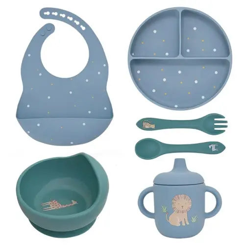 Little Rawr My First Feeding Set - Safari 6 Piece | Baby Bunting AU