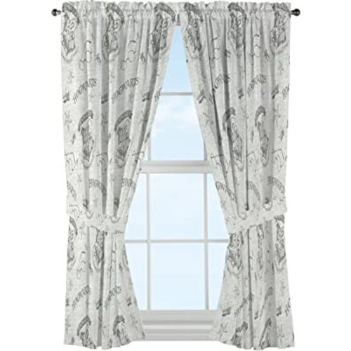Jay Franco Harry Potter Spellbound 63" Drapes, 63 Inch, Gray