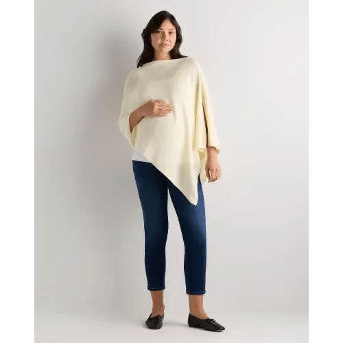Lightweight Cotton Cashmere Nursing Shawl - Oatmeal