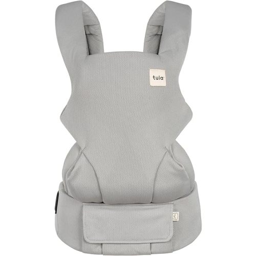 Baby Tula Explore Mesh Baby Carrier 7 – 45 lb, Adjustable Newborn to Toddler Carrier, Multiple Ergonomic Positions Front and Back, Breathable and Cool – Tula Coast + Mesh, Overcast