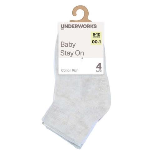Neutral Underworks 4Pk Baby Socks | Best&Less™ Online