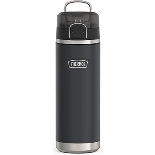 ICON SERIES BY THERMOS Stainless Steel Water Bottle with Spout 24 Ounce, Granite