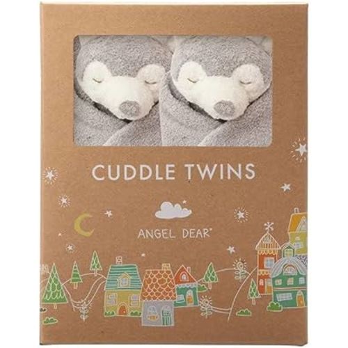 Angel Dear - Husky, Cuddle Twins Set White