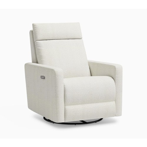 Paxton Deluxe Power Recliner Performance Heathered Basketweave Dove