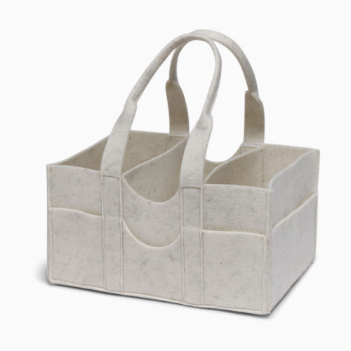 Felt Diaper Caddy - Heather Ivory