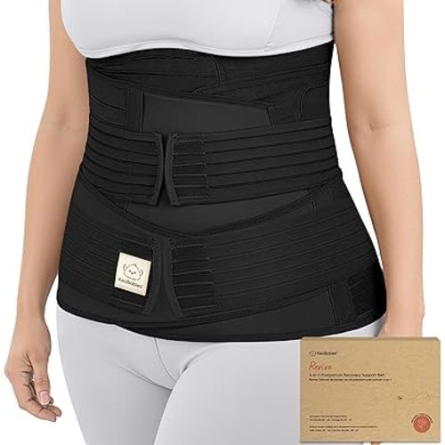 3 in 1 Postpartum Belly Support Recovery Wrap – Postpartum Belly Band, After Birth Brace, Slimming Girdles, Body Shaper Waist Shapewear, Post Surgery Pregnancy Belly Support Band(Midnight Black, 2XL)