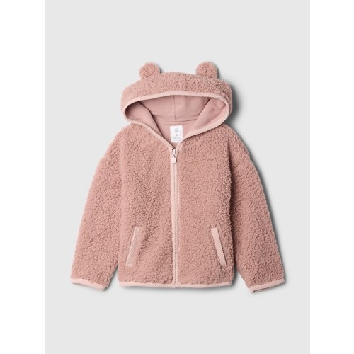 Baby & Toddler Sherpa Zip Bear Hoodie