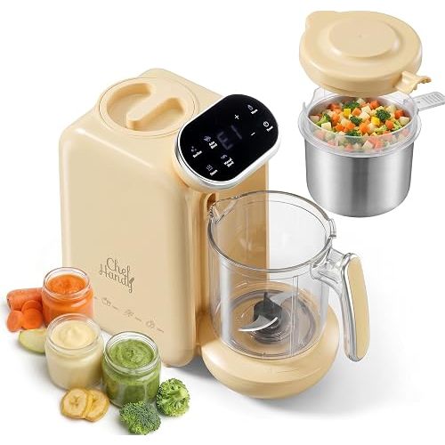 Chefhandy Baby Food Maker, One-Step Steamer & Blender, Yellow