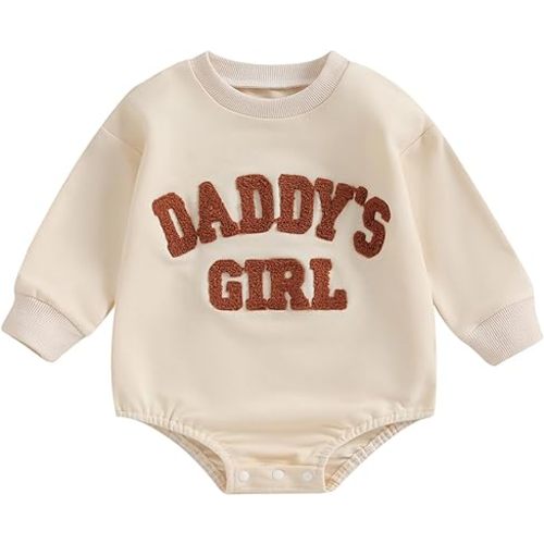 FIOMVA My First Christmas Baby Girl Boy Outfit Newborn Fall Winter Onesie Bubble Romper Oversized Sweatshirt Clothes